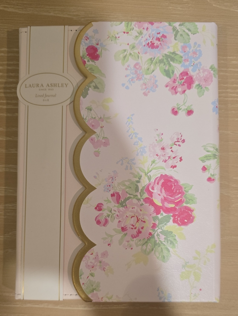 Laura Ashley Pink Floral Scalloped Edge Journal Nwt